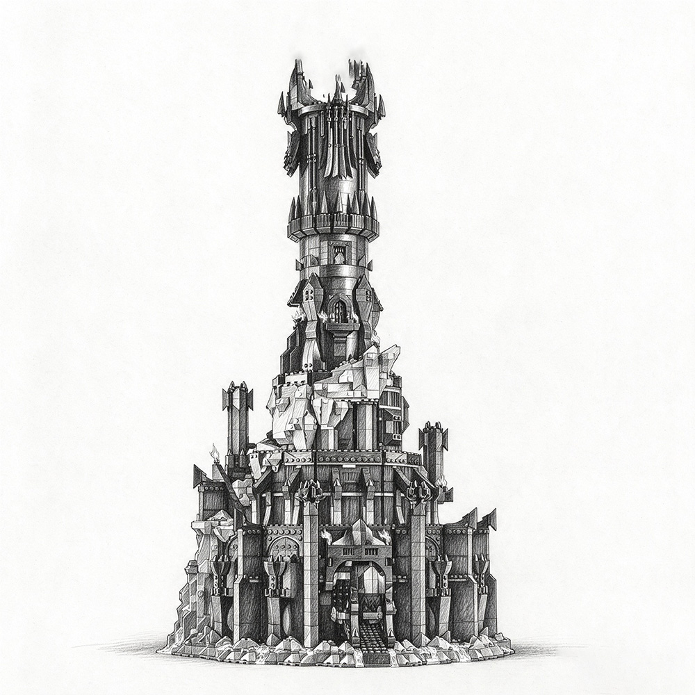 Building Blocks - Beliebte Spielzeuge Dark Castle Kreatives Modellbaustein-Set