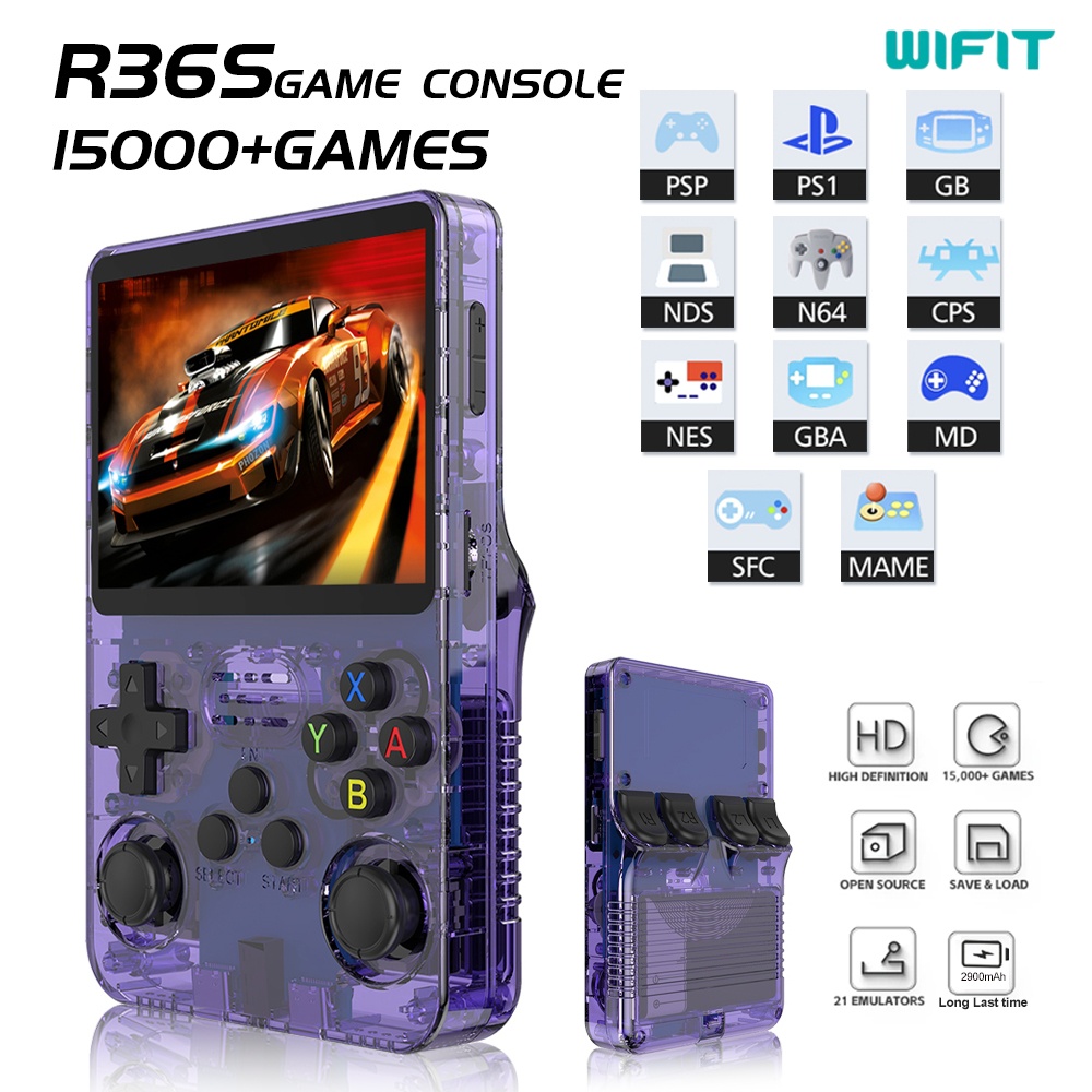 Retro Handheld Game Console R36S - R36s Handheld-Spielkonsole, tragbare Retro-Arcade-Spiele, nostalgische 3D-Dual-System-Handheld-Konsole
