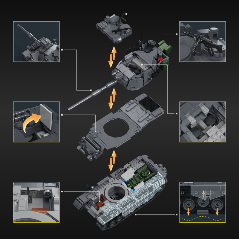 Militär-MOC 1862-teiliges Leop – Lego Compatible Military Tank Bewertung und Preis
