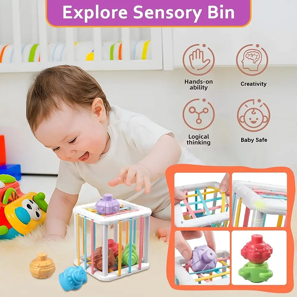 Regenbogenfarbiger Montessori- – Building Blocks Bewertung und Preis