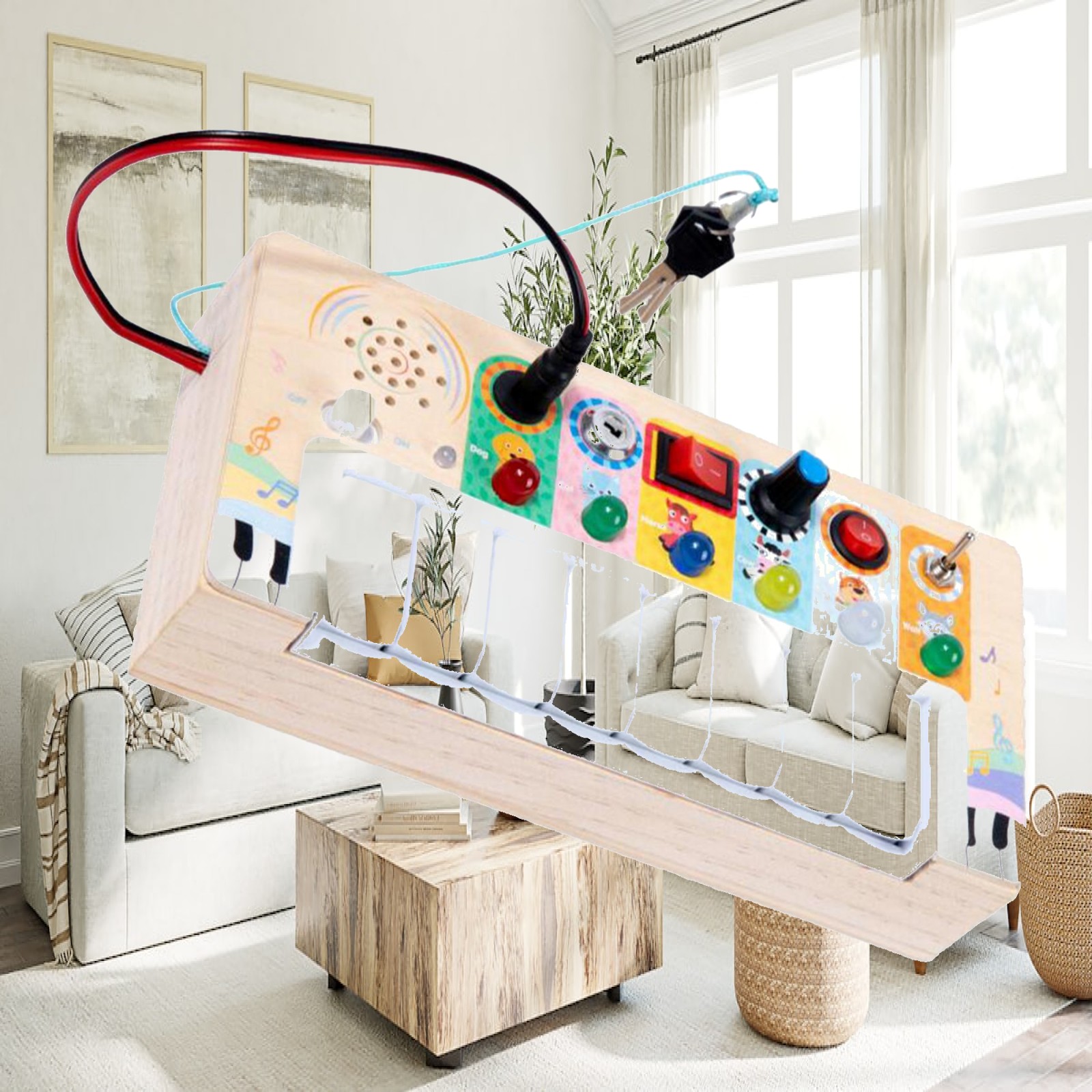Kleinkind-Beschäftigungsbrett  – Montessori Wooden Busy Board Toddler Bewertung und Preis